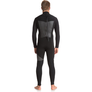 Quiksilver Mens Syncro Series 5/4/3mm GBS Back Zip Wetsuit JET BLACK & Northcore Waterproof Wetsuit Bag